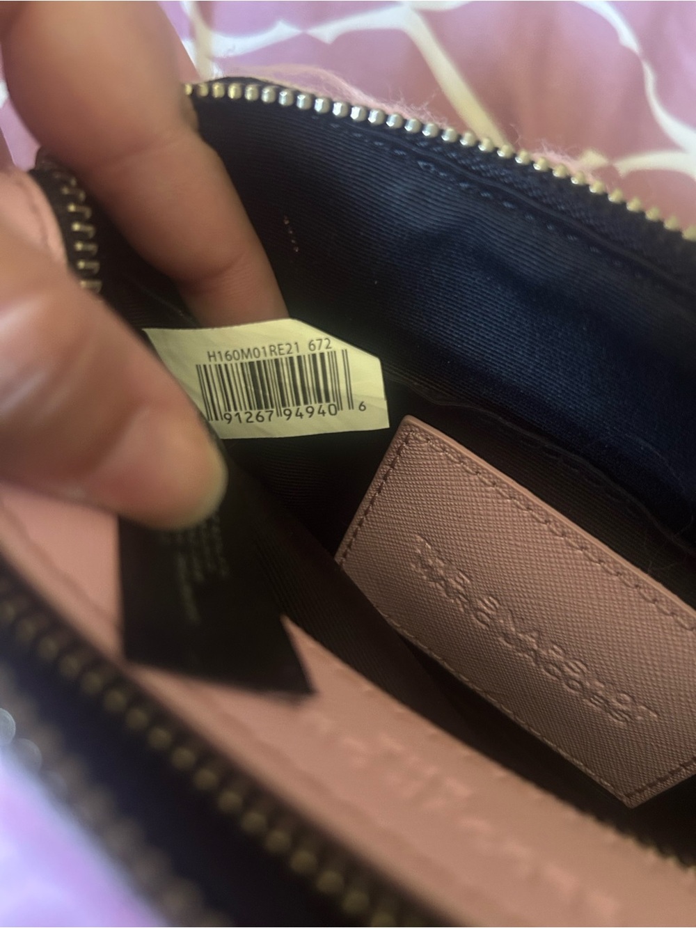 Marc Jacobs Pink Faux Fur Crossbody with Black Logo Strap - Picture 11 of 13